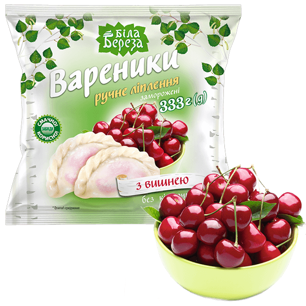 Вареники з вишнею, ручне ліплення Купити Вареники з вишнею, ручне ліплення ❄ Біла Береза