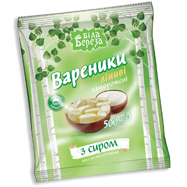 Вареники ліниві з сиром кисломолочним Купити Вареники ліниві з сиром кисломолочним ❄ Біла Береза