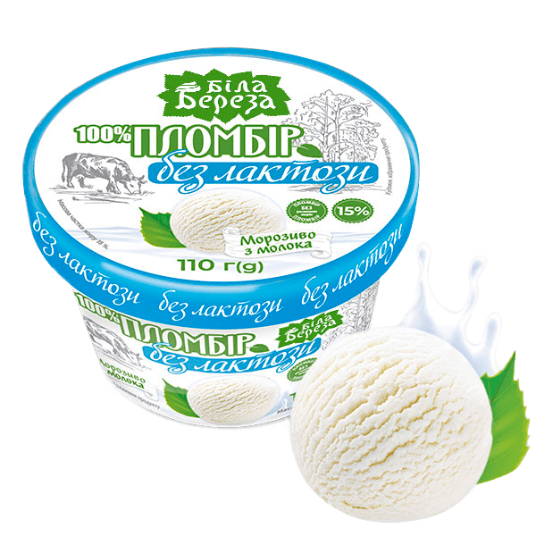 100% пломбір без лактози Купити морозиво 100% пломбір без лактози ❄ Біла Береза