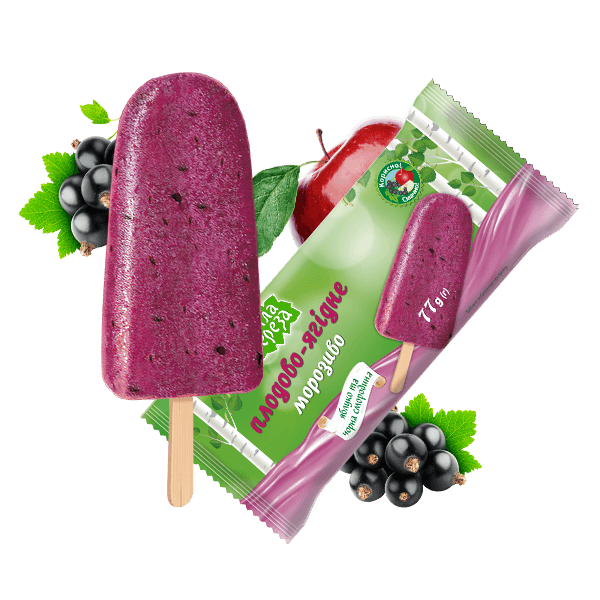 Fruit and berry ice cream